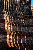 Ayutthaya, Thailand. Wat Chaiwatthanaram, detail of the redented prang. 